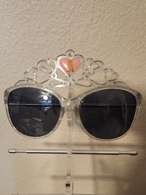 Disney Clear Glitter Princess Sunglasses with Black Lenses